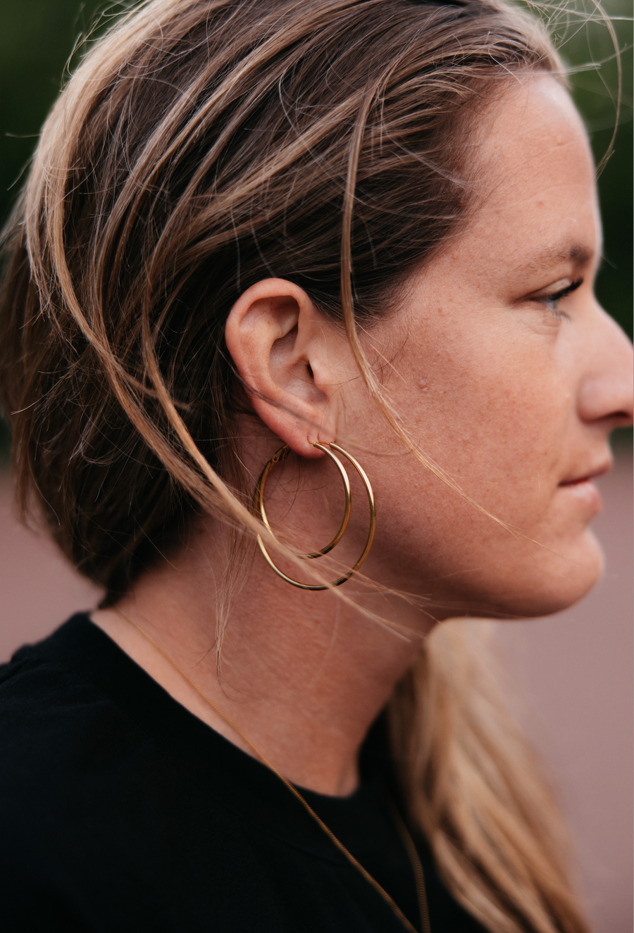 Golden Earring Set (big hoops)