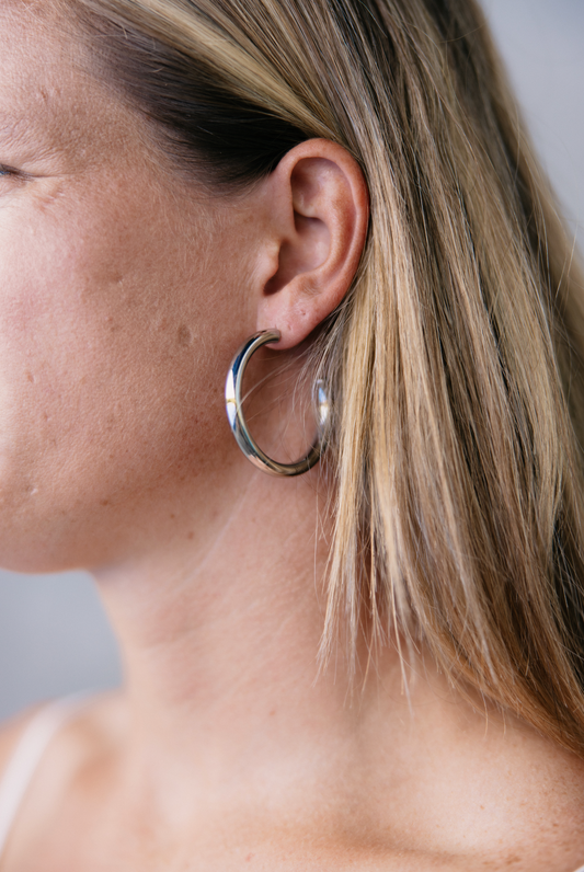 Bold Hoop Silver